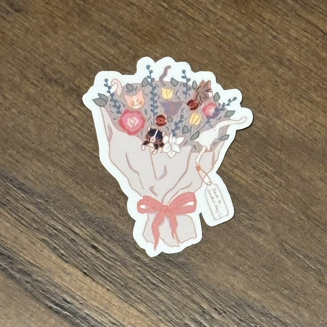 bouquet de chats (sticker)