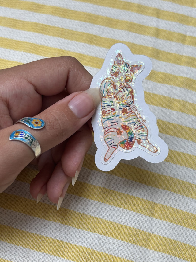 queer, fond blanc (sticker)