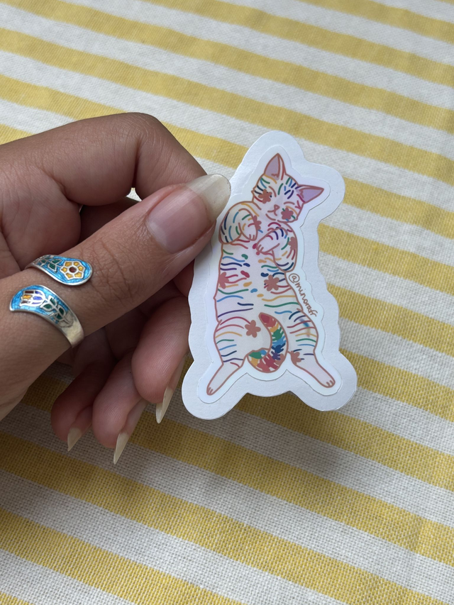 queer, fond blanc (sticker)