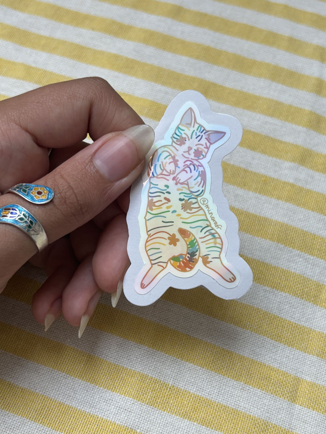 queer, fond blanc (sticker)